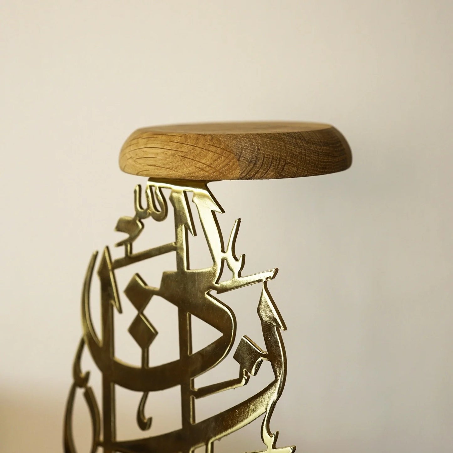 Candle Holder - Haza Min Fadli Rabbi Written Islamic Metal Decoration